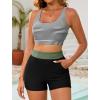 image:imageArolina 3 Piece Swimsuits for Women Tankini Sets Modest Bathing Suits Plus Size Swimsuit Swimwear 2026White Stripes