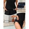 image:imageArolina Womens Plus Size Swim Romper One Piece Swimsuits Modest Bathing Suit with Pockets S24WBlack