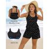 image:imageArolina Womens Plus Size Swim Romper One Piece Swimsuits Modest Bathing Suit with Pockets S24WBlack Dot