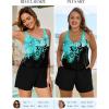 image:imageArolina Womens Plus Size Swim Romper One Piece Swimsuits Modest Bathing Suit with Pockets S24WBlue Floral