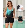 image:imageArolina Womens Plus Size Swim Romper One Piece Swimsuits Modest Bathing Suit with Pockets S24WBlue Floral