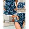 image:imageArolina Womens Plus Size Swim Romper One Piece Swimsuits Modest Bathing Suit with Pockets S24WBlue Leaves