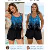 image:imageArolina Womens Plus Size Swim Romper One Piece Swimsuits Modest Bathing Suit with Pockets S24WBlue Shooting Star