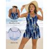 image:imageArolina Womens Plus Size Swim Romper One Piece Swimsuits Modest Bathing Suit with Pockets S24WBlue Tiedye