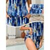 image:imageArolina Womens Plus Size Swim Romper One Piece Swimsuits Modest Bathing Suit with Pockets S24WBlue Tiedye