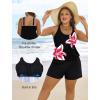 image:imageArolina Womens Plus Size Swim Romper One Piece Swimsuits Modest Bathing Suit with Pockets S24WHot Pink Floral