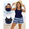 image:imageArolina Womens Plus Size Swim Romper One Piece Swimsuits Modest Bathing Suit with Pockets S24WNavy Cube