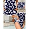 image:imageArolina Womens Plus Size Swim Romper One Piece Swimsuits Modest Bathing Suit with Pockets S24WNavy White Floral