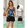 image:imageArolina Womens Plus Size Swim Romper One Piece Swimsuits Modest Bathing Suit with Pockets S24WPink Blue Floral