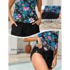 image:imageArolina Womens Plus Size Swim Romper One Piece Swimsuits Modest Bathing Suit with Pockets S24WPink Blue Floral