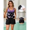 image:imageArolina Womens Plus Size Swim Romper One Piece Swimsuits Modest Bathing Suit with Pockets S24WPurple Butterfly