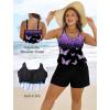 image:imageArolina Womens Plus Size Swim Romper One Piece Swimsuits Modest Bathing Suit with Pockets S24WPurple Butterfly
