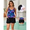 image:imageArolina Womens Plus Size Swim Romper One Piece Swimsuits Modest Bathing Suit with Pockets S24WPurple Pineapple