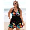 image:imageArolina Womens Plus Size Tankini Swimsuits Two Piece Tummy Control Swim Dress Hide Belly Bathing Suits with BoyshortsButterfly