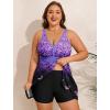 image:imageArolina Womens Plus Size Tankini Swimsuits Two Piece Tummy Control Swim Dress Hide Belly Bathing Suits with BoyshortsPurple Butterfly