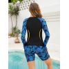 image:imageArolina Womens Rash Guard Long Sleeve Swim Shirts Swimsuit 2026 Bathing Suit with Womens Swim Shorts amp Two PocketsBlack