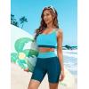 image:imageArolina Womens Rash Guard Long Sleeve Swim Shirts Swimsuit 2026 Bathing Suit with Womens Swim Shorts amp Two PocketsBlue