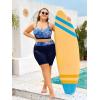 image:imageArolina Womens Rash Guard Long Sleeve Swim Shirts Swimsuit 2026 Bathing Suit with Womens Swim Shorts amp Two PocketsDark Blue