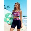 image:imageArolina Womens Rash Guard Long Sleeve Swim Shirts Swimsuit 2026 Bathing Suit with Womens Swim Shorts amp Two PocketsHot Pink