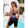 image:imageArolina Womens Rash Guard Long Sleeve Swim Shirts Swimsuit 2026 Bathing Suit with Womens Swim Shorts amp Two PocketsMulticolored