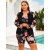 image:imageArolina Womens Rash Guard Long Sleeve Swim Shirts Swimsuit 2026 Bathing Suit with Womens Swim Shorts amp Two PocketsOrange