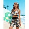 image:imageArolina Womens Rash Guard Long Sleeve Swim Shirts Swimsuit 2026 Bathing Suit with Womens Swim Shorts amp Two PocketsPineapple