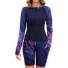 image:imageArolina Womens Rash Guard Long Sleeve Swim Shirts Swimsuit 2026 Bathing Suit with Womens Swim Shorts amp Two PocketsPurple