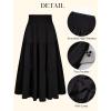 image:imageArolina Womens Summer Maxi Skirt Casual Smocked High Waist Long Skirts Flowy Boho Skirt with Pockets for Beach VacationBlack