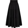 image:imageArolina Womens Summer Maxi Skirt Casual Smocked High Waist Long Skirts Flowy Boho Skirt with Pockets for Beach VacationBlack