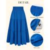 image:imageArolina Womens Summer Maxi Skirt Casual Smocked High Waist Long Skirts Flowy Boho Skirt with Pockets for Beach VacationBlue