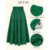 image:imageArolina Womens Summer Maxi Skirt Casual Smocked High Waist Long Skirts Flowy Boho Skirt with Pockets for Beach VacationGreen