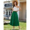 image:imageArolina Womens Summer Maxi Skirt Casual Smocked High Waist Long Skirts Flowy Boho Skirt with Pockets for Beach VacationGreen