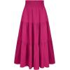 image:imageArolina Womens Summer Maxi Skirt Casual Smocked High Waist Long Skirts Flowy Boho Skirt with Pockets for Beach VacationHot Pink