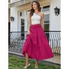 image:imageArolina Womens Summer Maxi Skirt Casual Smocked High Waist Long Skirts Flowy Boho Skirt with Pockets for Beach VacationHot Pink