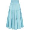 image:imageArolina Womens Summer Maxi Skirt Casual Smocked High Waist Long Skirts Flowy Boho Skirt with Pockets for Beach VacationLight Blue