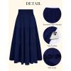 image:imageArolina Womens Summer Maxi Skirt Casual Smocked High Waist Long Skirts Flowy Boho Skirt with Pockets for Beach VacationNavy Blue
