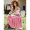 image:imageArolina Womens Summer Maxi Skirt Casual Smocked High Waist Long Skirts Flowy Boho Skirt with Pockets for Beach VacationPink