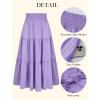 image:imageArolina Womens Summer Maxi Skirt Casual Smocked High Waist Long Skirts Flowy Boho Skirt with Pockets for Beach VacationPurple