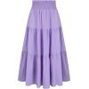 image:imageArolina Womens Summer Maxi Skirt Casual Smocked High Waist Long Skirts Flowy Boho Skirt with Pockets for Beach VacationPurple