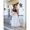 image:imageArolina Womens Summer Maxi Skirt Casual Smocked High Waist Long Skirts Flowy Boho Skirt with Pockets for Beach VacationWhite