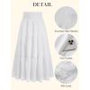 image:imageArolina Womens Summer Maxi Skirt Casual Smocked High Waist Long Skirts Flowy Boho Skirt with Pockets for Beach VacationWhite