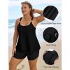 image:imageArolina Womens Two Piece Swimsuit Ruffle High Waisted Tankinis Flowy Bathing Suit Modest Swimwear with Pockets S26WBlack