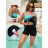 image:imageArolina Womens Two Piece Swimsuit Ruffle High Waisted Tankinis Flowy Bathing Suit Modest Swimwear with Pockets S26WBlue Butterfly