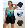 image:imageArolina Womens Two Piece Swimsuit Ruffle High Waisted Tankinis Flowy Bathing Suit Modest Swimwear with Pockets S26WBlue Floral