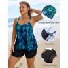 image:imageArolina Womens Two Piece Swimsuit Ruffle High Waisted Tankinis Flowy Bathing Suit Modest Swimwear with Pockets S26WBlue Green Leaves