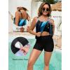image:imageArolina Womens Two Piece Swimsuit Ruffle High Waisted Tankinis Flowy Bathing Suit Modest Swimwear with Pockets S26WBlue Oblique Stripes