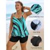 image:imageArolina Womens Two Piece Swimsuit Ruffle High Waisted Tankinis Flowy Bathing Suit Modest Swimwear with Pockets S26WBlue Ripples