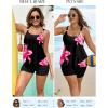 image:imageArolina Womens Two Piece Swimsuit Ruffle High Waisted Tankinis Flowy Bathing Suit Modest Swimwear with Pockets S26WHot Pink Floral