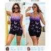 image:imageArolina Womens Two Piece Swimsuit Ruffle High Waisted Tankinis Flowy Bathing Suit Modest Swimwear with Pockets S26WPurple Butterfly