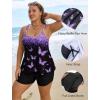 image:imageArolina Womens Two Piece Swimsuit Ruffle High Waisted Tankinis Flowy Bathing Suit Modest Swimwear with Pockets S26WPurple Butterfly